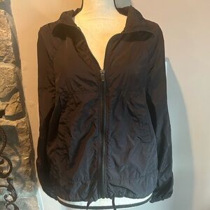 Love Tree Black Athletic Full Zip Nylon Jacket Size Medium